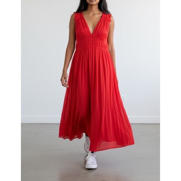 casual flowy short dresses Wine Red Floral Slip Midi Dress & Reviews - Wine Red - Dresses main image 1
